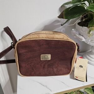 Montado Brown and Tan Crossbody Vegan Bag